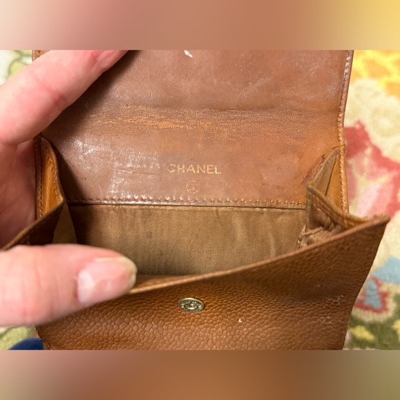 CHANEL Timeless Caviar Leather Classic Brown Bi-Fold Wallet W/ CC Logo - Picture 15 of 16